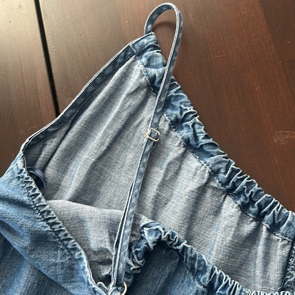 LOVESTITCH Tencel Chambray Jumpsuit Wide Leg Women Size M - Picture 13 of 15